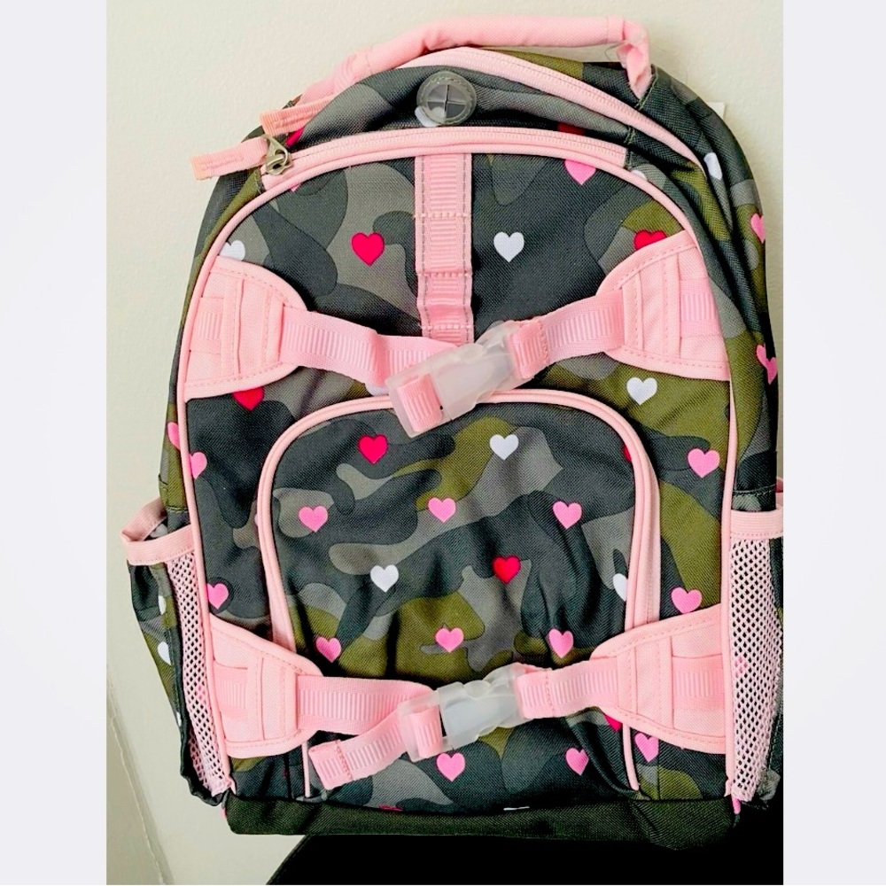 Pottery Barm Camo & Pink Hearts Kids Backpack